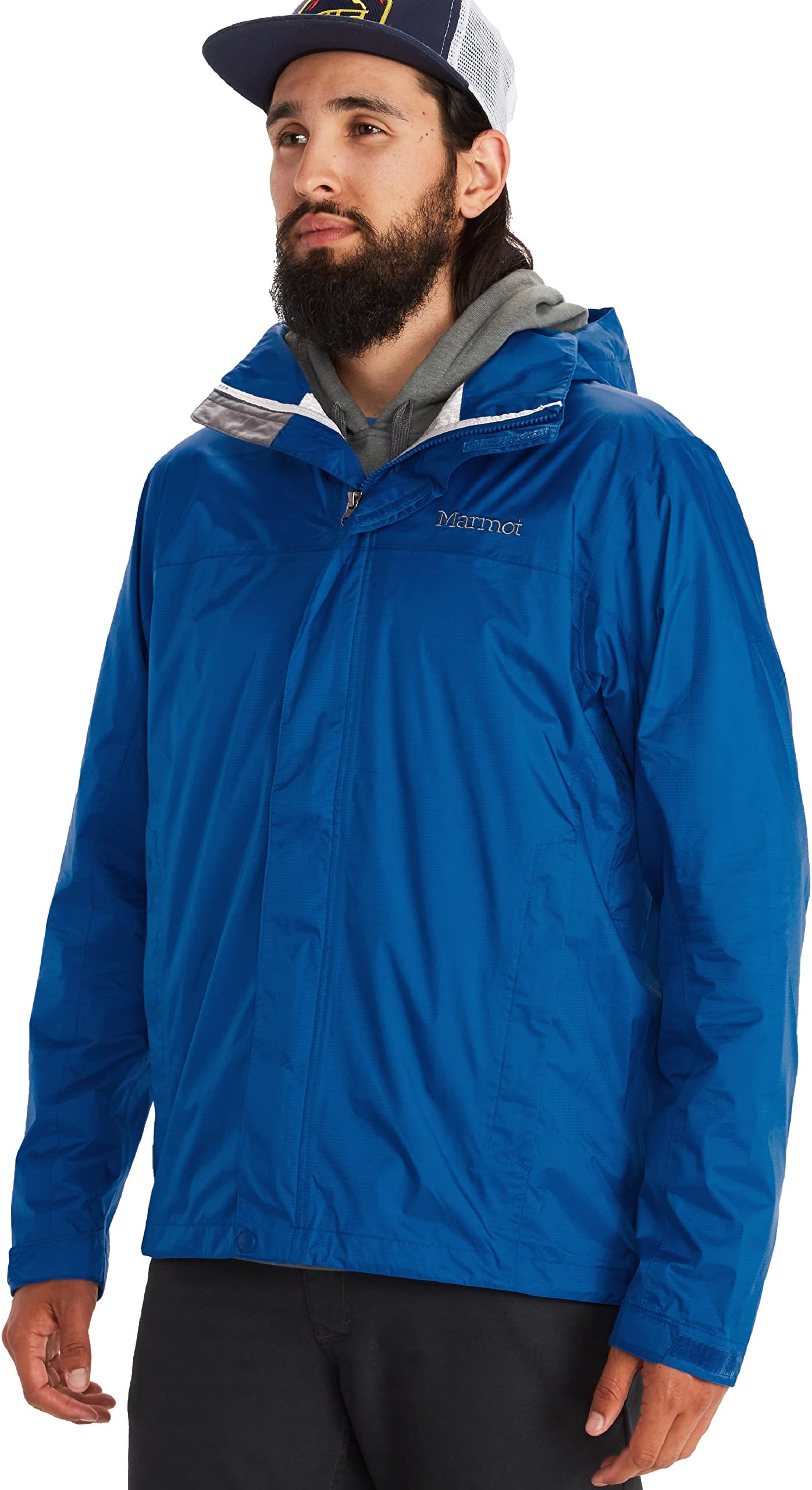 MARMOT Men’s PreCip Jacket | Lightweight, Waterproof, Blue Sapphire, Medium