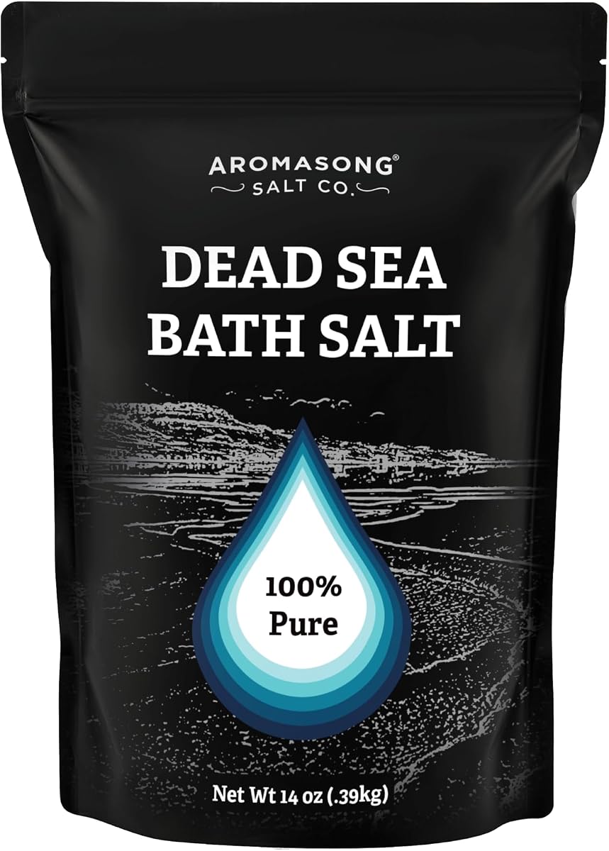 Dead Sea Salt Bath Soak 14 OZ Pack – 100% Natural Dead Sea Salts for Soaking, Relaxation, and Detoxification of Skin, Dead Sea Salts for Bath to Rejuvenate and Refresh- Resealable Pack