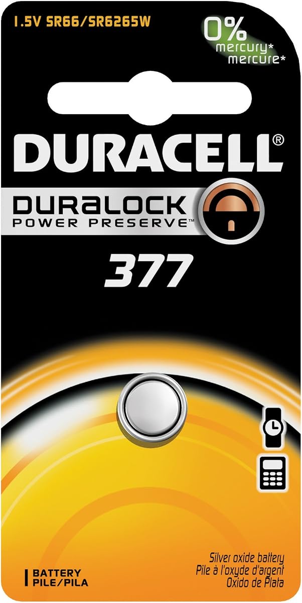 Batería de reloj 377, paquete de 6
