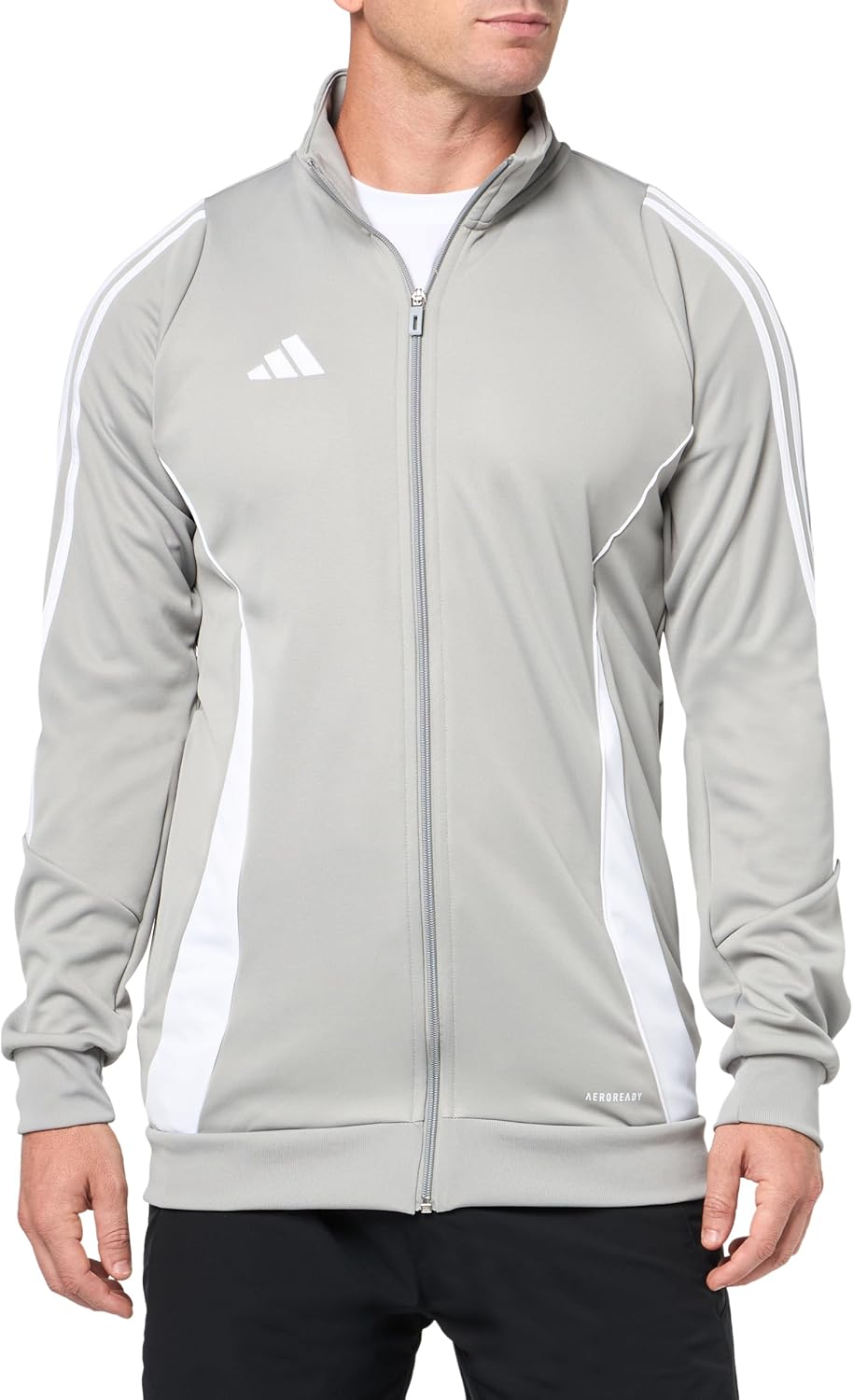 adidas mens Tiro 24 Training Jacket, Team Mid Grey/White, XX-Large