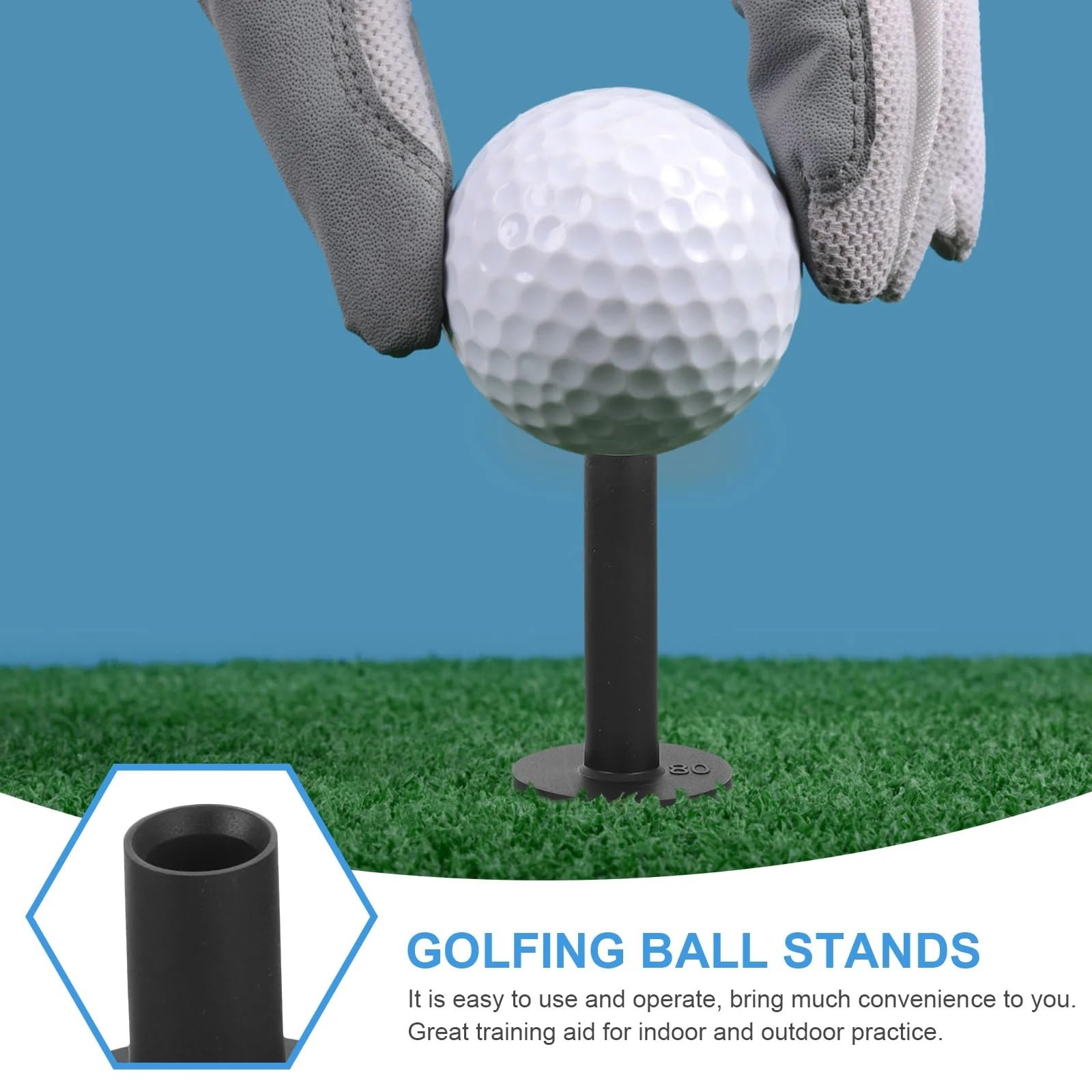 Golf Tee 1Set 5Pcs Silikon Golfplätze Tees Praktische Golfplätze Ball Steht Flexible Golfplätze Tees Golfplätze Tee-Halter FüR Einen Idealen Abschlag