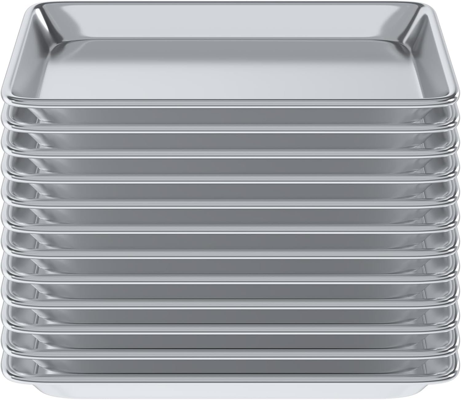 13 in. x 10 in. 19 Gauge Quarter size Aluminum Bun. / Sheet Pan. Pack of 12