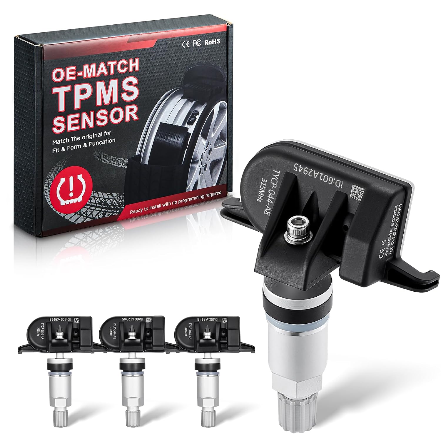 315MHz JX7Z1A189C JX7Z1A189D JX7Z1A189E TPMS Sensor 4PCS, Fit for Ford/Lincoln