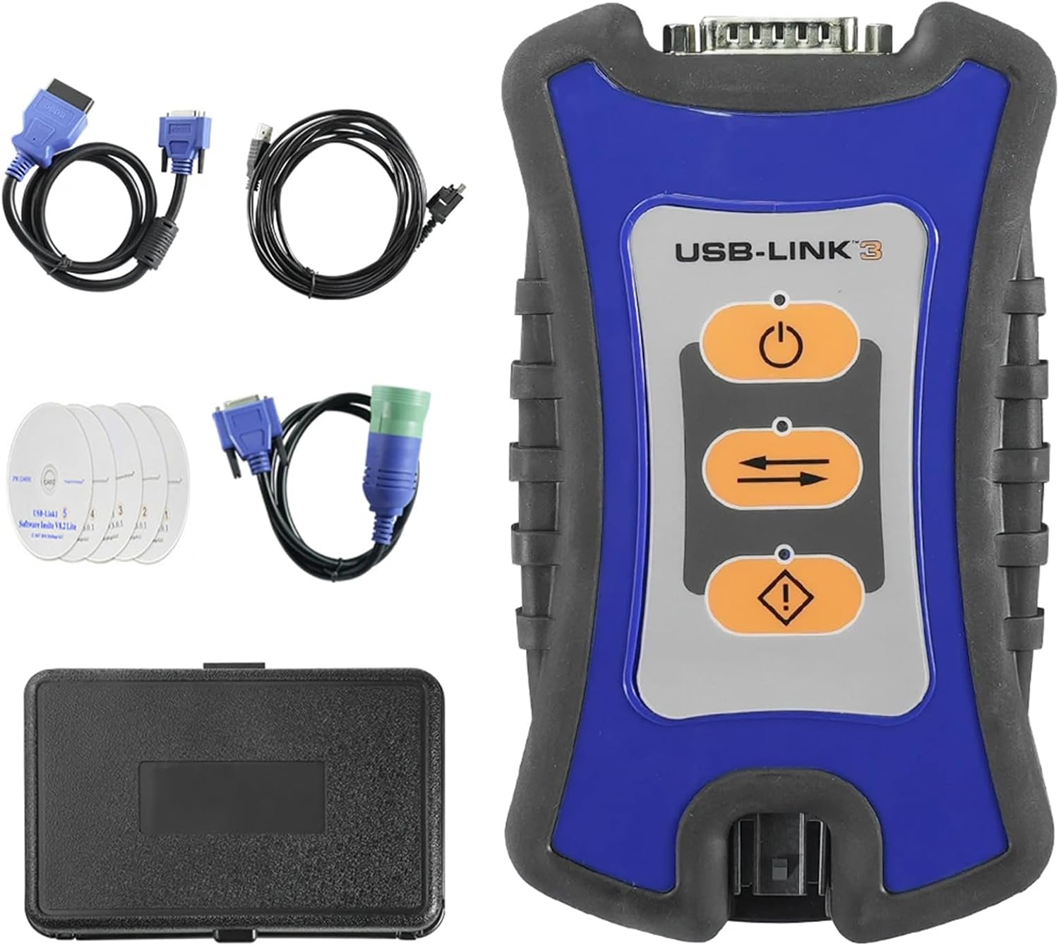 MSparts 121054 Link 3 Edition Diagnostic Scanner Tool Fit for Nexiq USB Link 3 Wired Diesel Universal Heavy Duty Truck Excavator Diagnosis Scanner