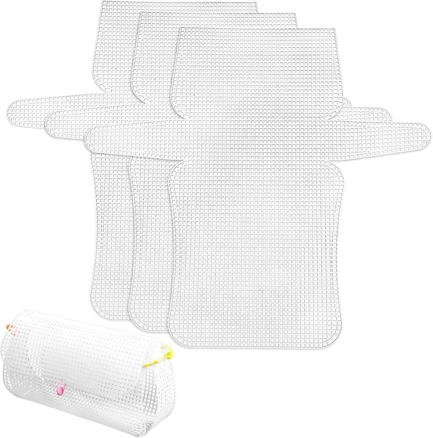 ORFOFE 4Pcs Mesh Canvas Sheets for Embroidery and Crafting Lightweight Crochet Knitting Sheets for Bag Making and Quilting Projects