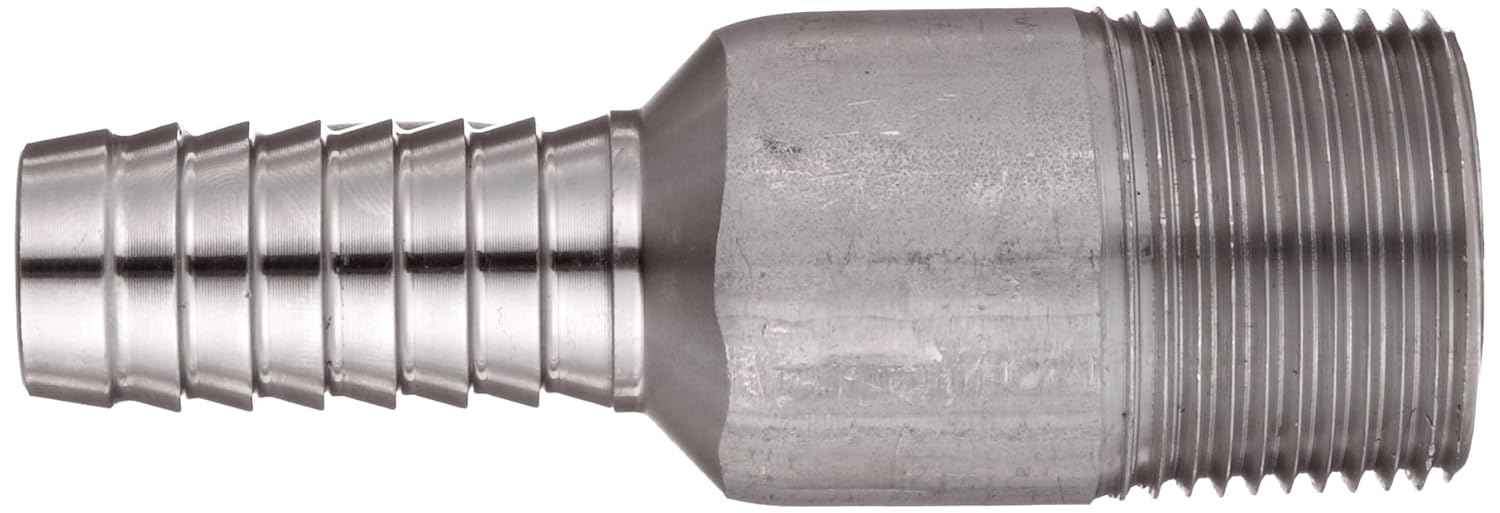Dixon RST1520 Stainless Steel 316 Hose Fitting, Jump Size King Combination Nipple, 1-1/2" NPT Male x 1-1/4" Hose ID Barbed: Industrial & Scientific