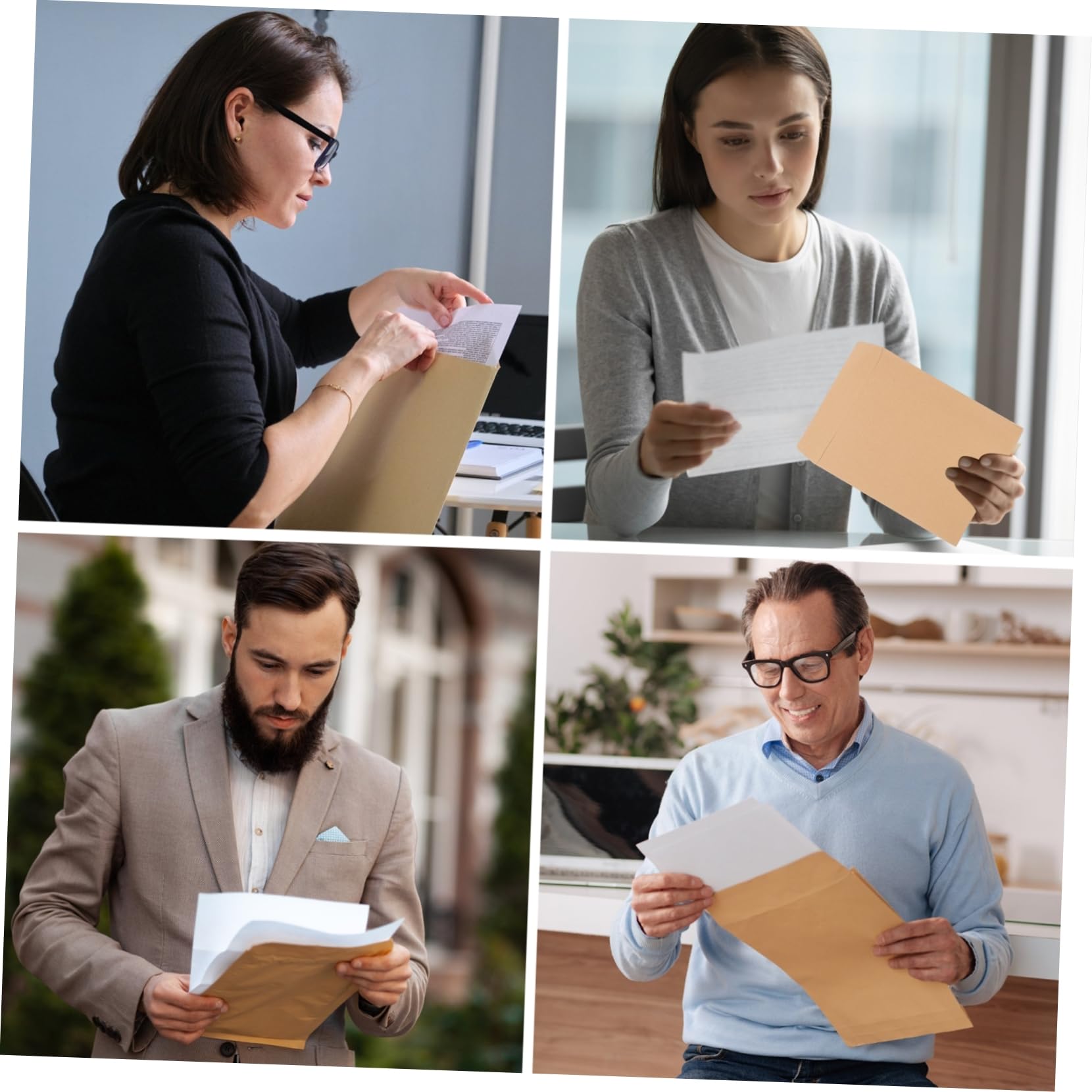 Buste in Carta Kraft Trasparente 25 Pezzi per Cartoline Regalo