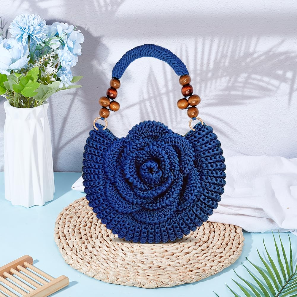 ACRNIGHEET Häkelset für Anfänger, Häkel-Startertasche, Häkeltaschen für Frauen, DIY Häkeltasche, Bastelset mit Schritt-für-Schritt-Anleitungen, Hobby-Projekt für Anfänger, Boho-Stil, Geschenk für