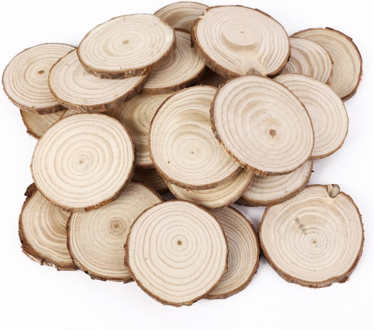 Amazon｜Farigrut パーツ 木製 天然木 切り株 コースター シンプル