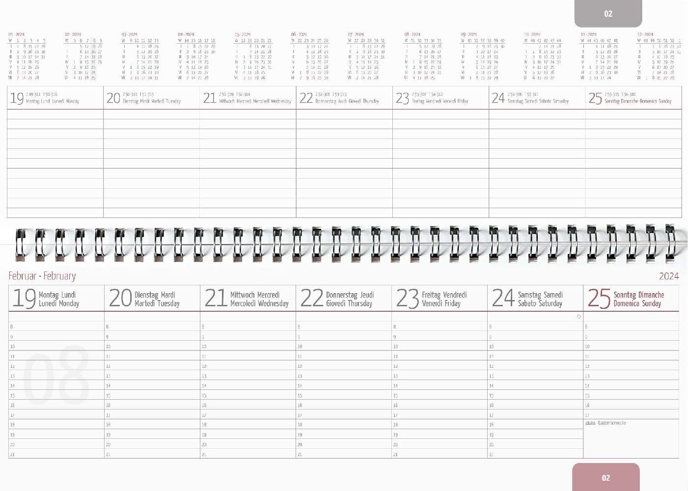 Table Landscape Calendar Alpha Platinum 2024 - Office Planner 29.7 x 10.5 cm - Table Calendar - 1 Week 2 Pages - Platinum - Ring Binding - Alpha Edition      Calendar – Desk Calendar, May 1, 2024