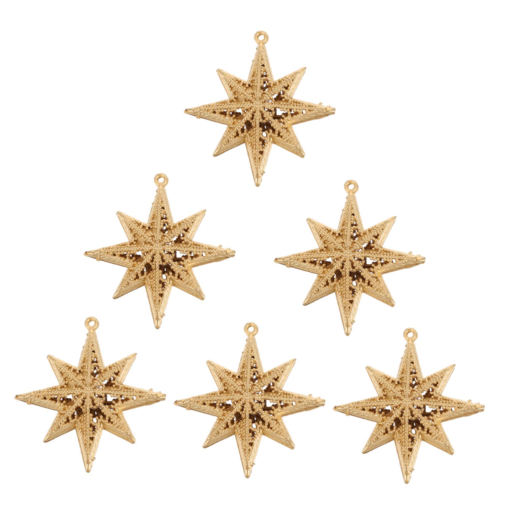 Alipis 5 Set Ciondolo Stella Dorata D'oro Ornamenti Di Natale Stella Decorazioni Da Appendere All'albero Di Natale Ciondolo Glitterata Peluche Stelle Plastica Golden 6 Pezzi * 5