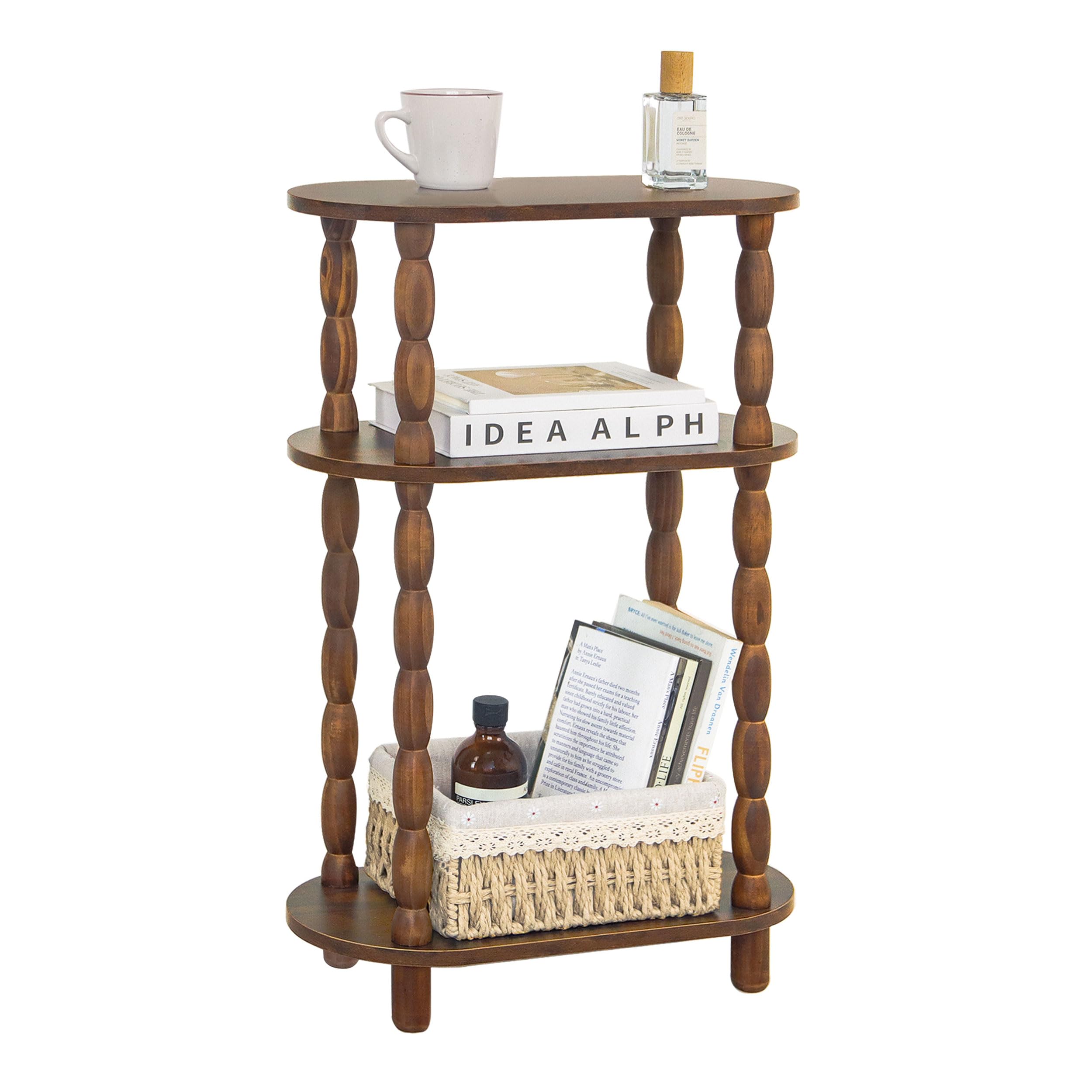 Amazon.com: MaxSmeo Small Narrow Side Table, 3-Tier Narrow End