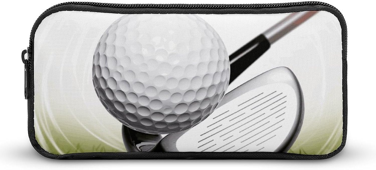 Golf Club Large Pencil Case, Pencil Pouch with Zipper