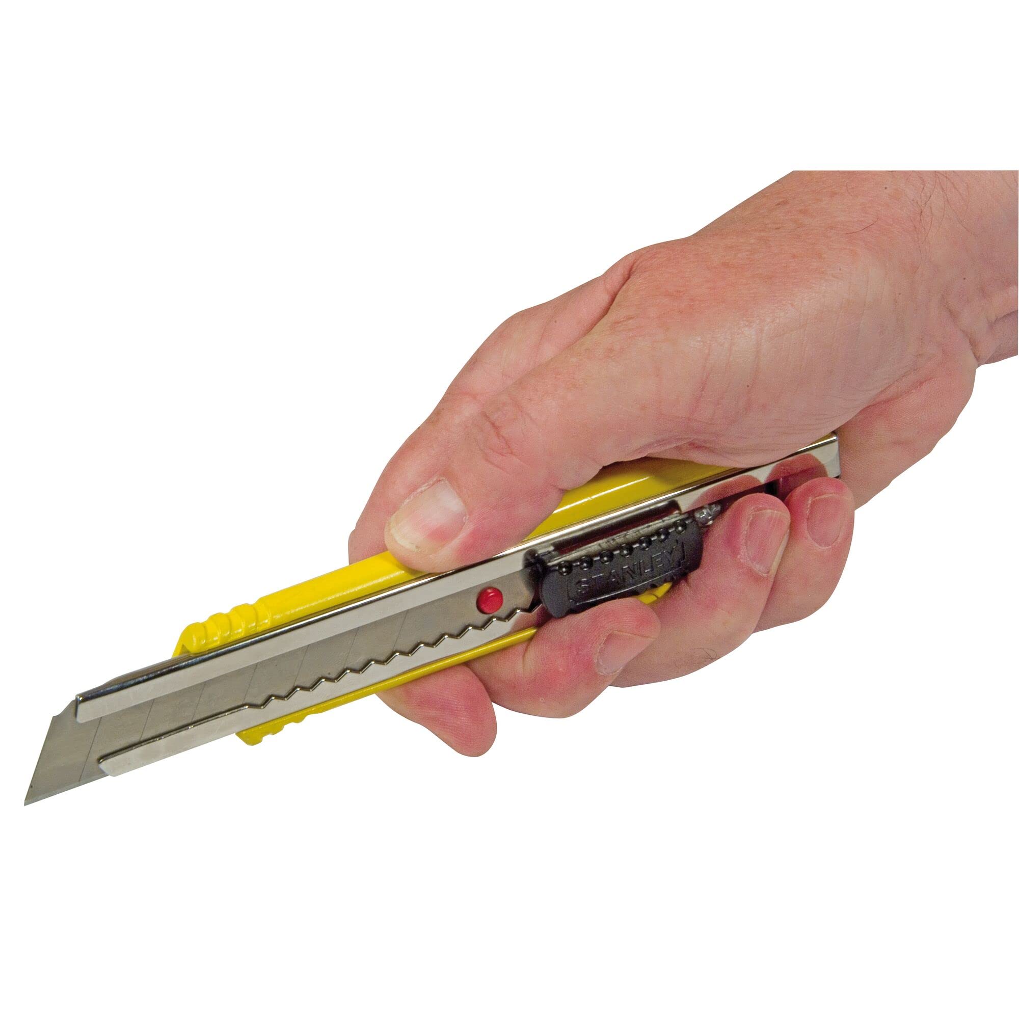 Image secondaire de Stanley 0-10-421 Cutter Gamme FatMax Largeur De Lame 18 Mm - Acier Inoxydable/Jaune - Longueur 155Mm