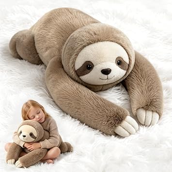 FUHSY Weighted Plush Sensory Sloth,63cm Large Cute Soft Stuffed Animals with Long Arms for Comfort & Relaxation, Plush Pillow Stuffed Animal Plushes for Kids Birthday GiftsLarge