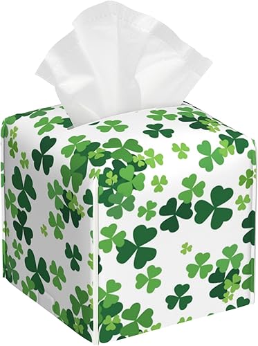 Miniatura 14 de Cubierta de caja de pañuelos cuadrada, soporte de caja de pañuelos de cuero con hierbas y flores silvestres, organizador decorativo para baño,