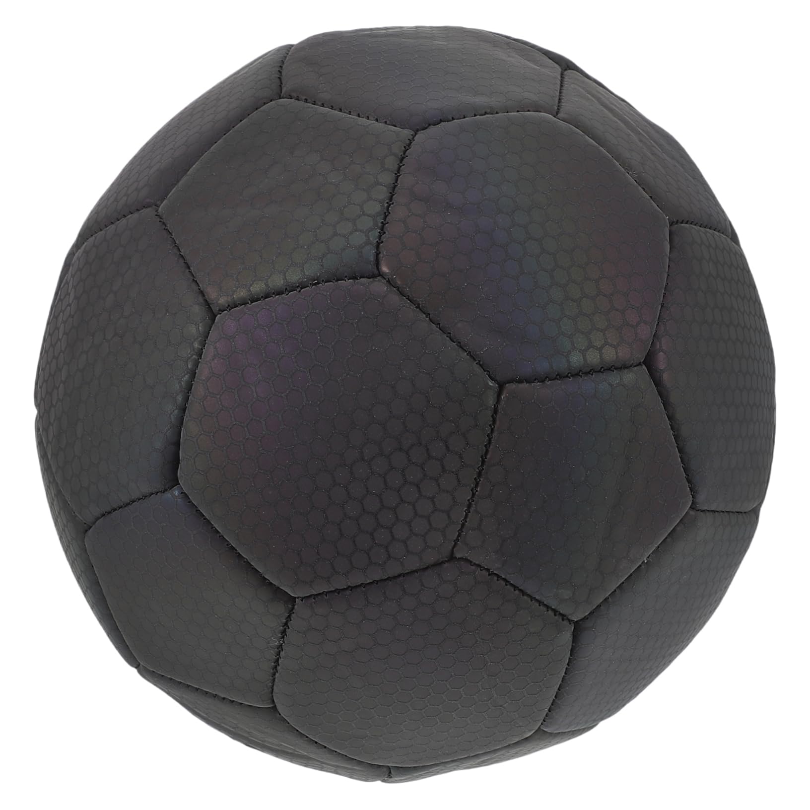 Pallone di Calcio Riflettente Olografico, in Gomma e Pelle Sintetica | Liner in Butile, Uso Versatile ad Alta Visibilità, Back To School Party, per Scuole e Partite