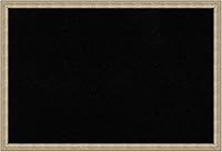 Vista 8 de Amanti Art Tablero de corcho negro para pared, tablero de visión de 18 x 26 pulgadas con marco champán, decoración de oficina mediana