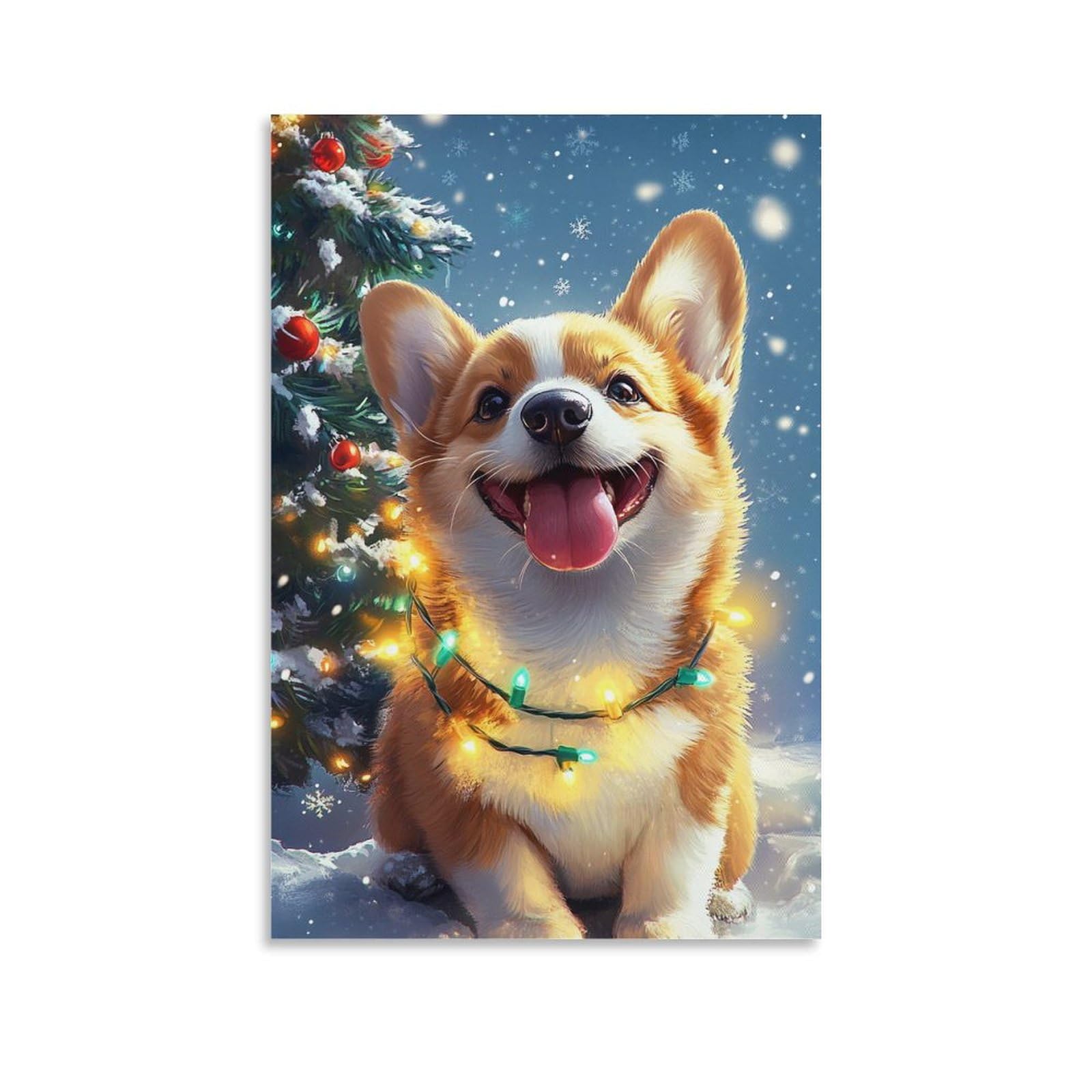 Lienzo de Corgi de 50x75cm para decorar paredes vacias de dormitorios oscuros 6