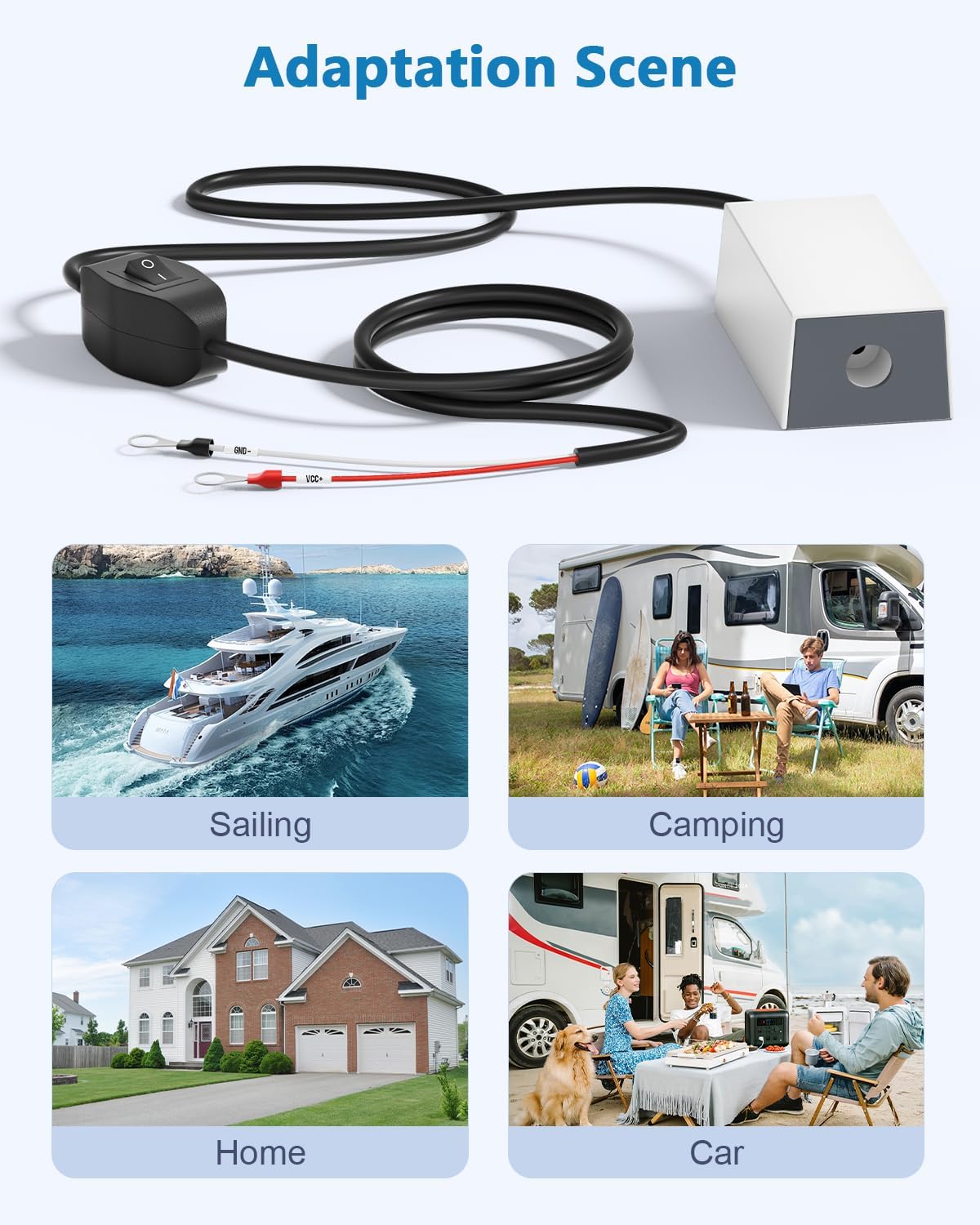 Starlink Mini 12V Battery Adapter with Switch 12V-24V to 30V 2A Step Up Converter Starlink Mini DC Power Supply Adapter Direct to Battery Cable O-Ring No Voltage Drop Waterproof for Truck,RV,Camping