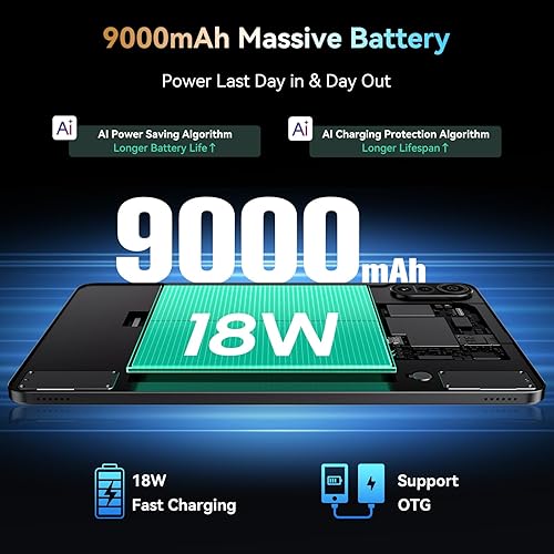 Miniatura 6 de Tableta Blackview Android con teclado, tableta grande de 12 pulgadas, tabletas computadora con Gemini AI, lápiz, 24GB+128GB2TB, pantalla 2K FHD+,