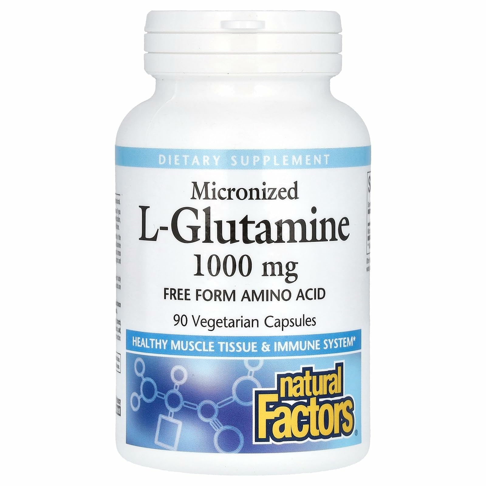 Micronized L-Glutamine Free Form Amino Acid (1000 Mg)