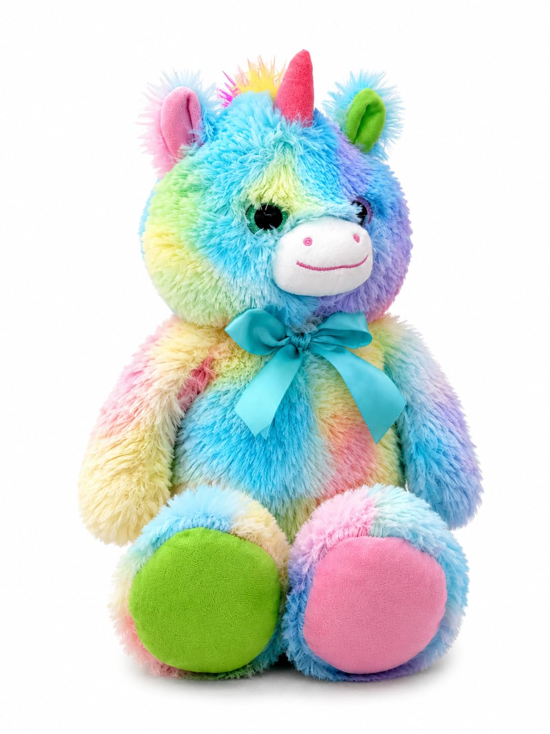 Generisch Kuscheltier Einhorn 54 cm – Flauschiges Regenbogen Einhorn – Weiches Plüschtier Stofftier – Magischer Kuschelfreund für Kinder