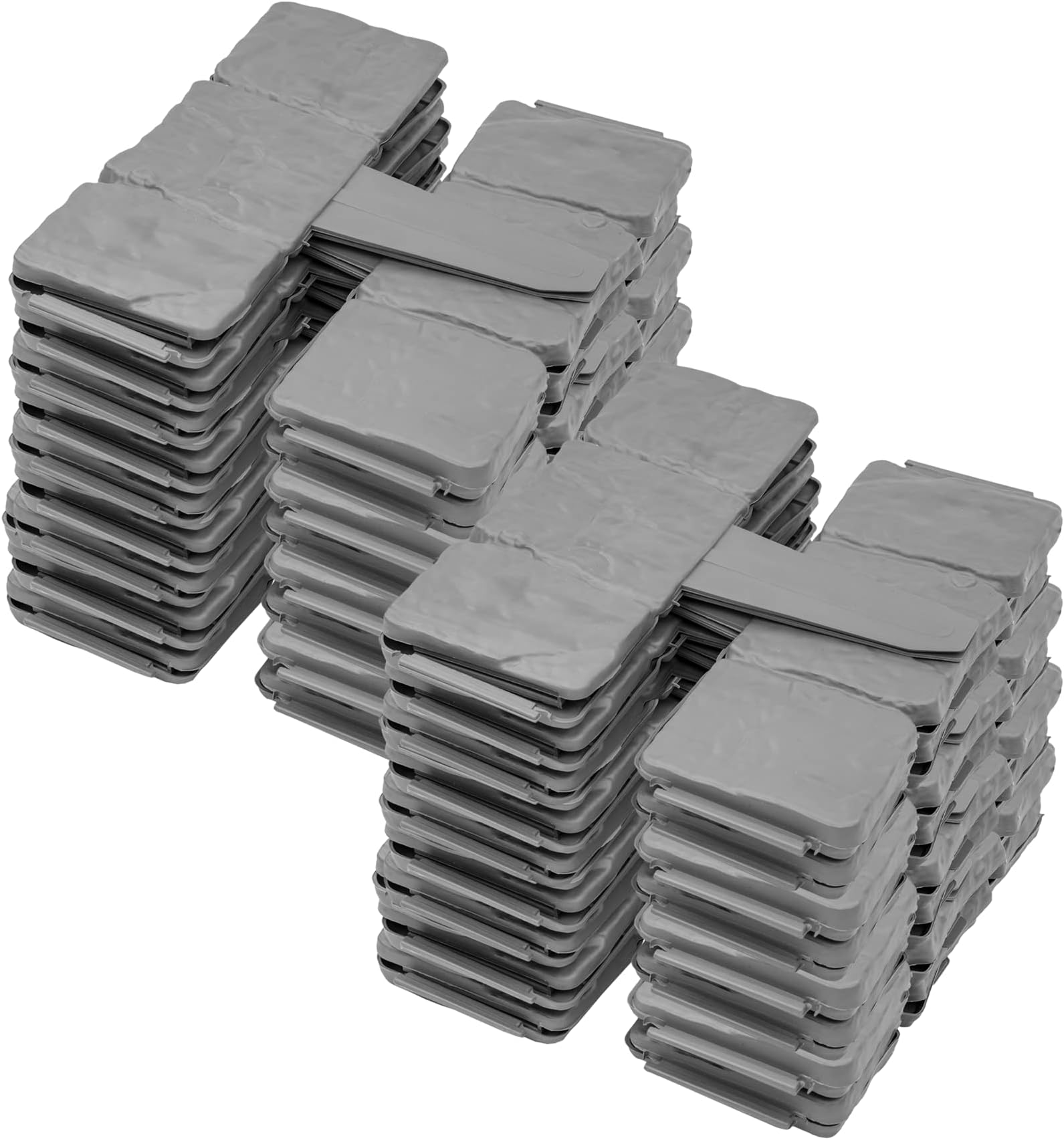 KCT 2 Pack - Grey Stone Cobble Effect Garden Lawn Border Edging Interlocking Path Edge - 20 Pieces Total