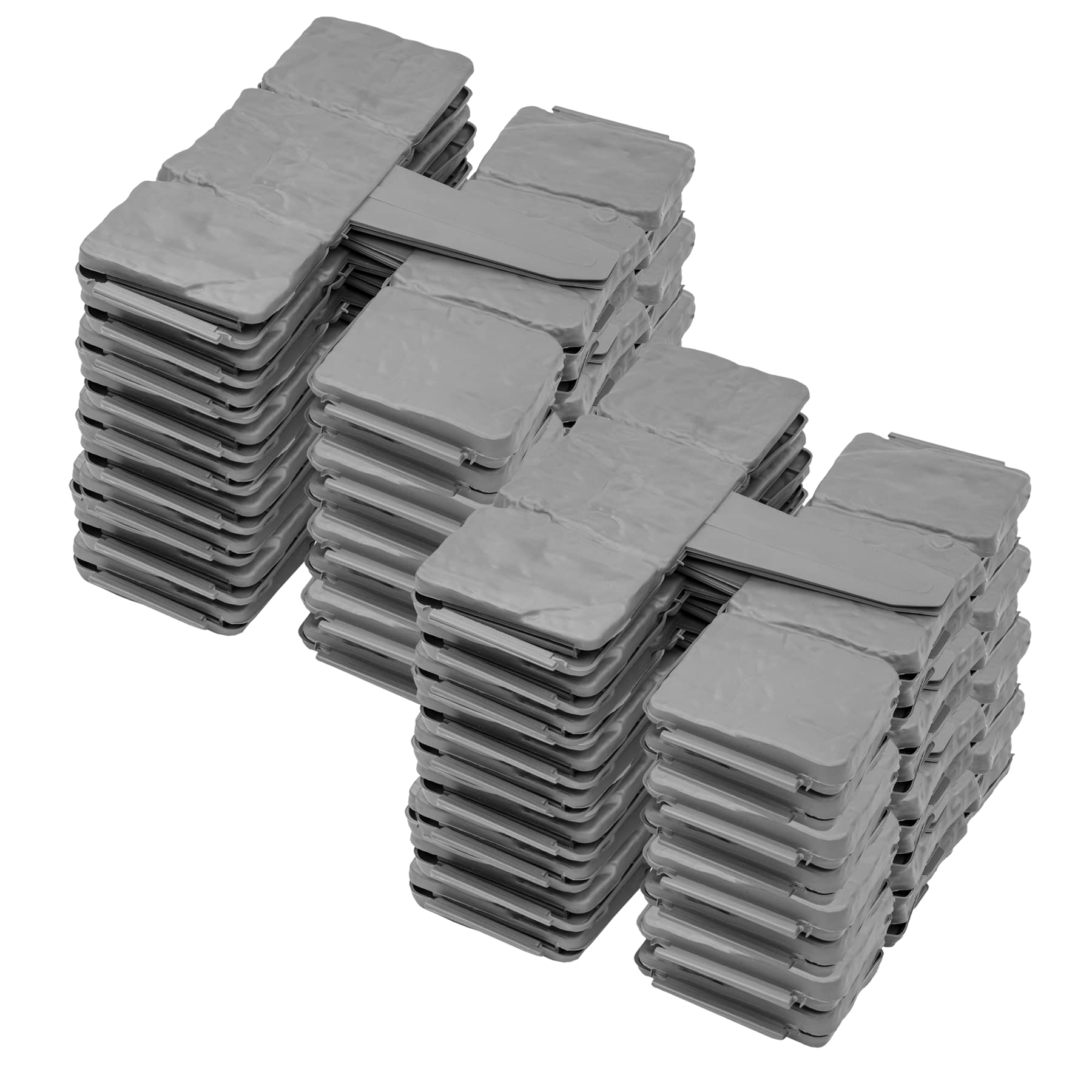 KCT 2 Pack - Grey Stone Cobble Effect Garden Lawn Border Edging Interlocking Path Edge - 20 Pieces Total