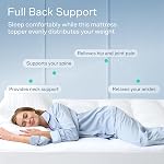 Cloud-Like Queen Mattress Topper - 100% Cotton Top Mattress Pad for Back Pain Relief - Breathable & Naturally Cooling for Hot Sleepers - Machine Washable