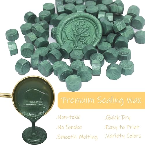 Miniatura 3 de 600 cuentas de cera negra, cuentas de cera de sellado prémium para sellos de sellos, paquete de repuesto de pellets de cera octágono para kit de