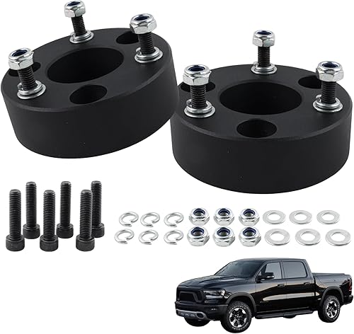 Kits de elevación de nivelación delantera de 2.5 pulgadas para Ram 1500 4WD 4X4,2.5 pulgadas 2009-2022 Espaciadores de puntal delantero para Dodge