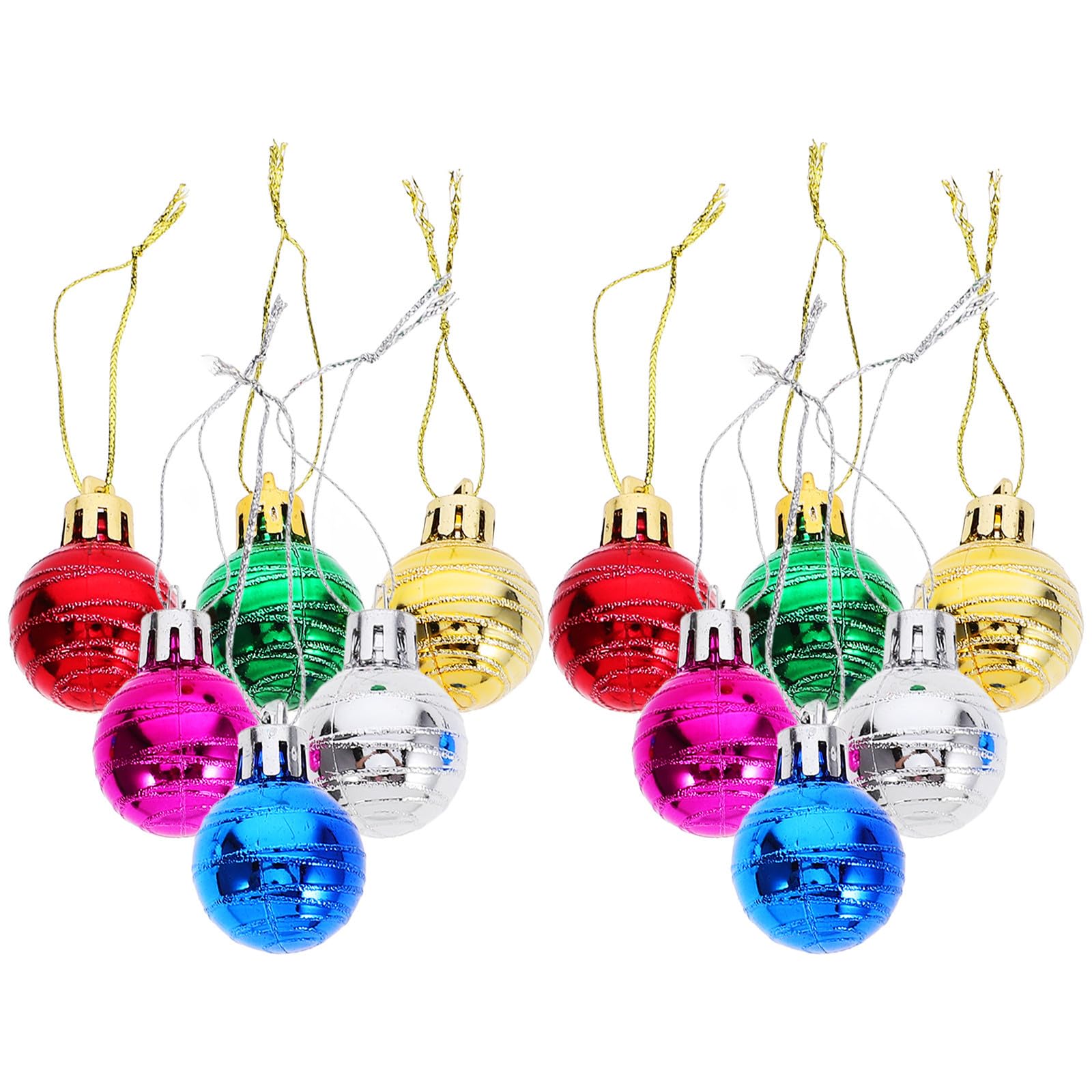 STOBAZA 12 Piezas Bolas de Navidad Colgantes de Plástico Diseño Festivo y Forma de Bola, Decoración Ligera para Árbol de Navidad y Ambiente Navideño