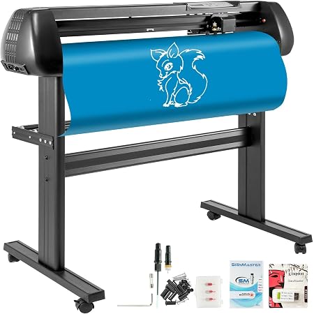 VEVOR Cortador de Vinilo, Máquina de Cortador de Plotter de Vinilo de  720mm, Vinilo Cortador Letrero para Corte Negro Azul : Amazon.es:  Informática