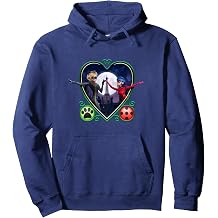 المعجزة الخنفساء و Cat Noir فيلم Heart Pullover Hoodie