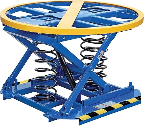 Global Industrial Posicionador de deslizamiento de carrusel de palet accionado por resorte, 43-5/8" Diámetro de la plataforma, 4500 libras de