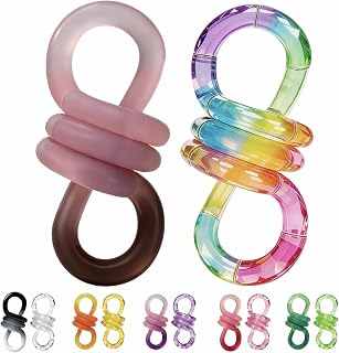 Adhd フィジェットトイ ハンドスピナー クネクネロープ【カラー+温度で色が変わる！】2点セット変形 分解・連結可能 集中力アップ 気分転換 男女兼用 大人向け ストレス発散 手指のストレス解消リング 学校 通勤 オフィス 時間つぶし 携帯便利 (茶色からピンクへ)