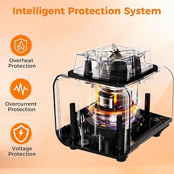 OSTBA 1600W Commercial Professional Blender for Kitchen, Heavy Duty Countertop Smoothie Blender, 68oz Large Capacity, 10-Speed Control, 6-Leaf Blades for Ice Crushing & Frozen Fruit, BPA-Free