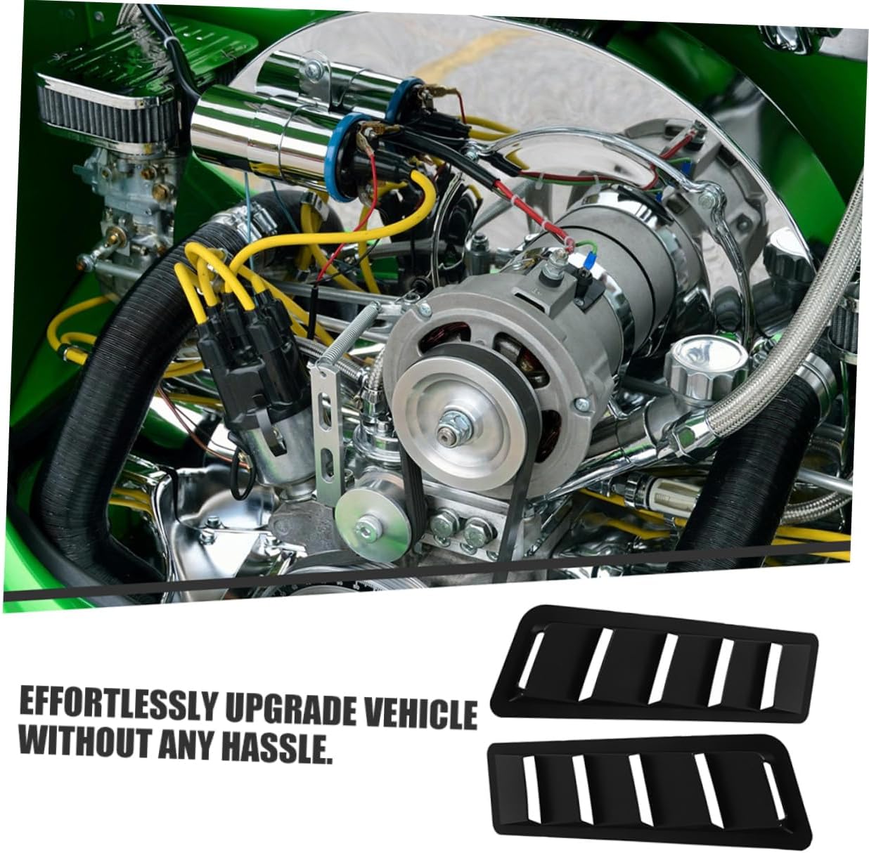 4pcs Universal Car Hood Vent Covers ABS Decorative Modification Panels Air Intake Louvers for Enhanced Cooling Vehicle Accessories for Cars and Trucks