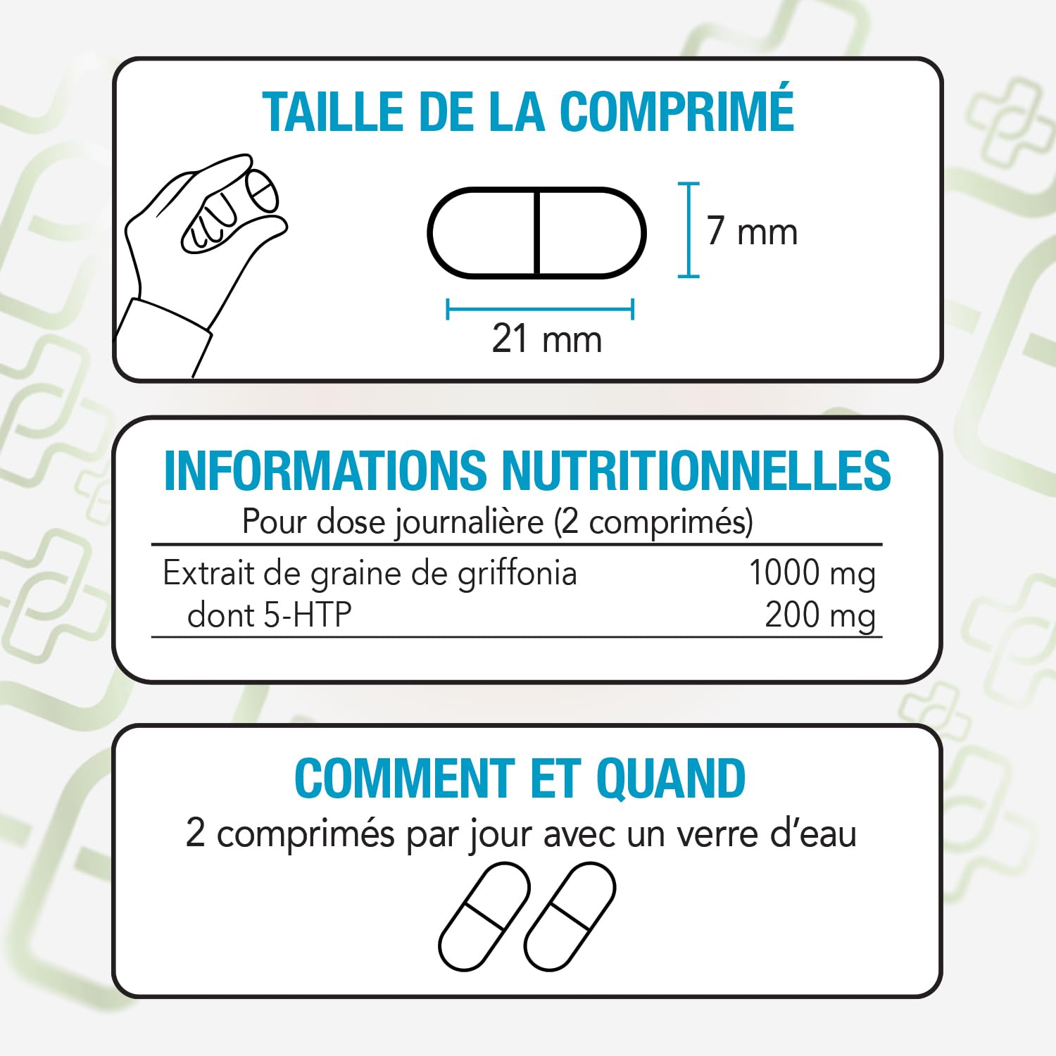5-HTP 200 mg Extrait de Griffonia Titrée 20% PiùLife 360 Comprimés | 1000 mg issus de Griffonia simplicifolia, 2 par jour, Précurseurs de la serotonine et melatonine, Sans Gluten, Sans Lactose