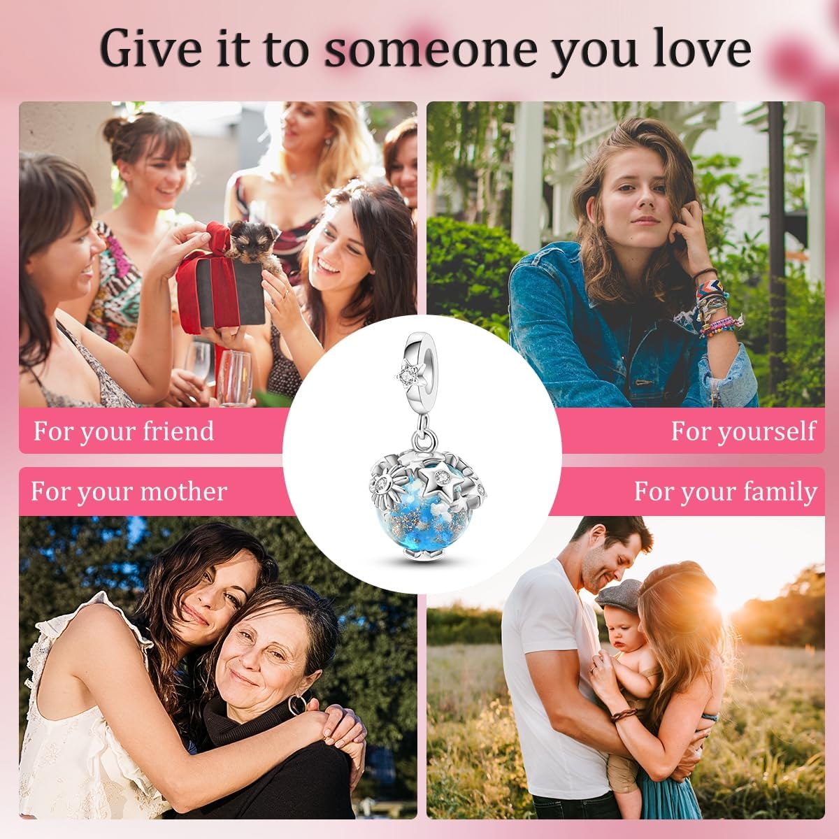 Parmuz 925 Sterling Silver Charm for Bracelet Necklace Dangle Love Mom Ocean travel Butterfly Party Charm Beads Pendants DIY Jewelry for Women - Image 7