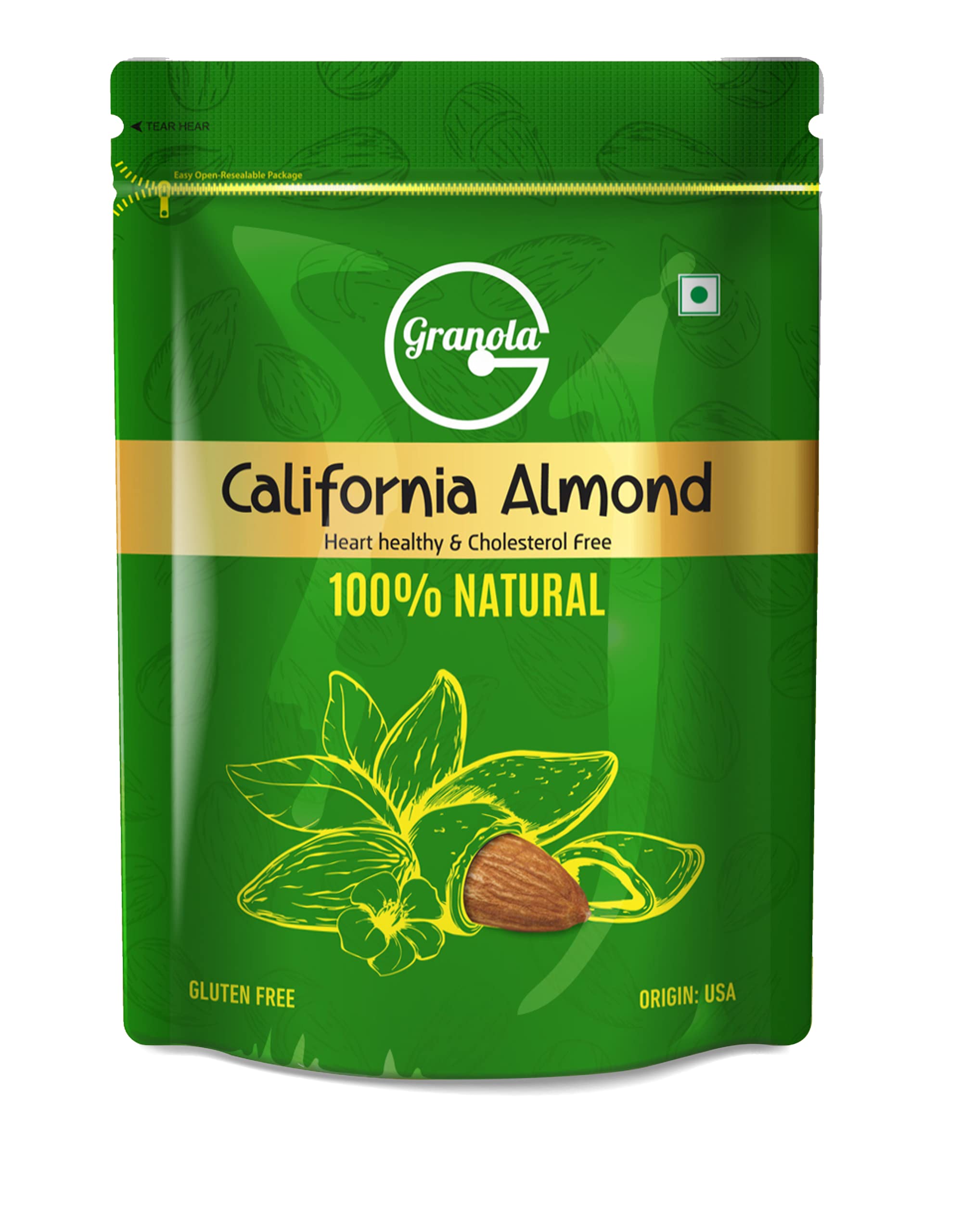Granola 100% Natural Premium California Almonds 250 g Dried | Premium Badam Giri | High in Fiber & Boost Immunity | Real Nuts | Gluten Free & Zero Cholesterol (B0BQRT2XZ4) Amazon Price History, Amazon Price Tracker