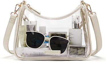 Missnine Clear Bag for Stadium Approved, Clear Crossbody Purse for Women Transparent Concert Handbag for Sport Stadium Events