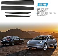 Vista 4 de Cubierta de salpicadero y panel de moldura de puerta delantera compatible con Tesla Modelo Y (2019-2023) Modelo 3 (2021-2023), cubierta
