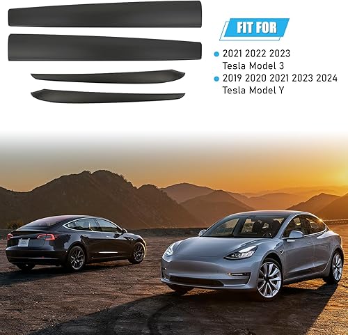 Miniatura 4 de Cubierta de salpicadero y panel de moldura de puerta delantera compatible con Tesla Modelo Y (2019-2023) Modelo 3 (2021-2023), cubierta de