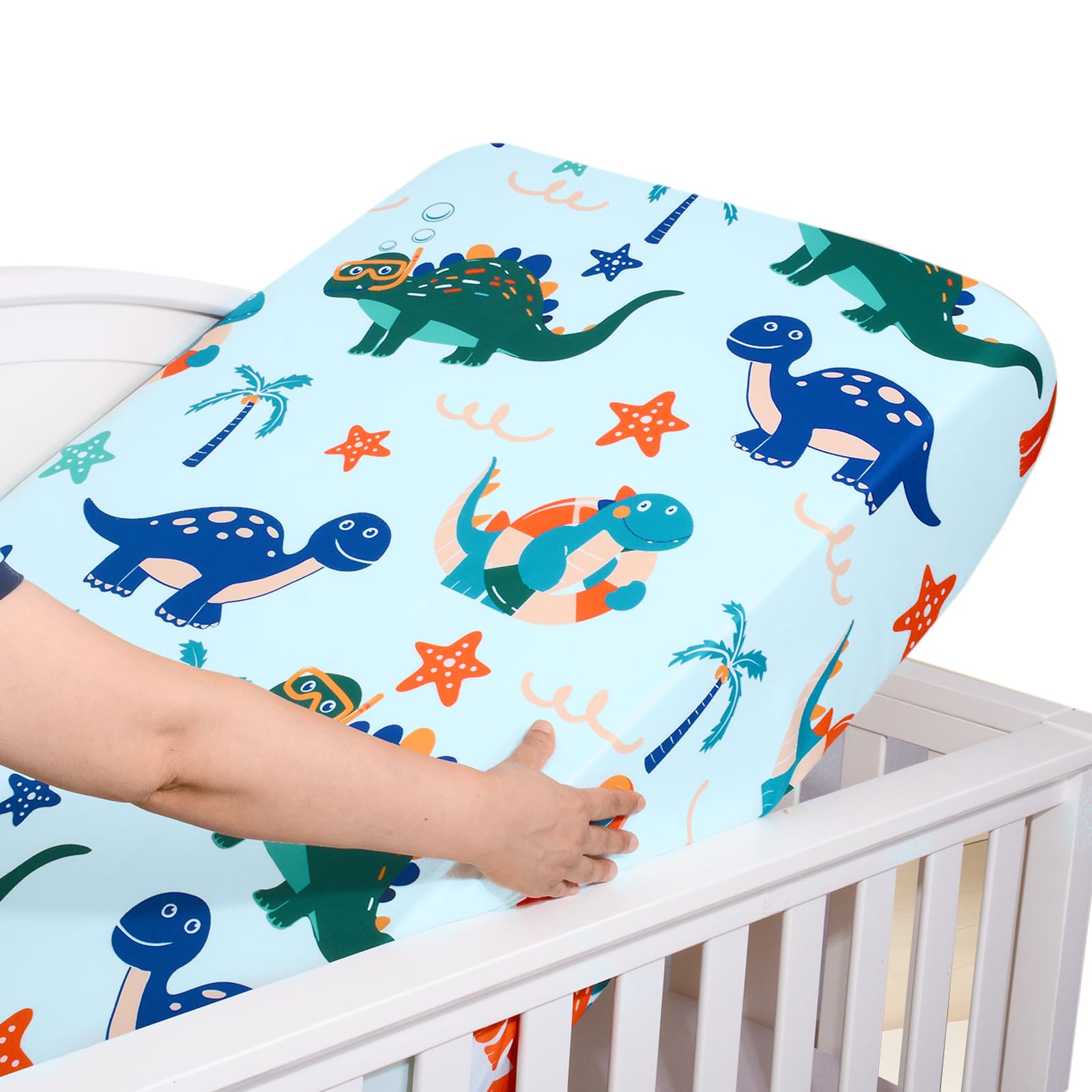 UOMNY Crib Sheet,Boys Girls Crib Sheets Baby Sheet for Standard Crib and Toddler Mattresses Nursery Bedding Sheet Crib Mattress Sheets for Boys and Girls 1 Pack Toddler Sheet