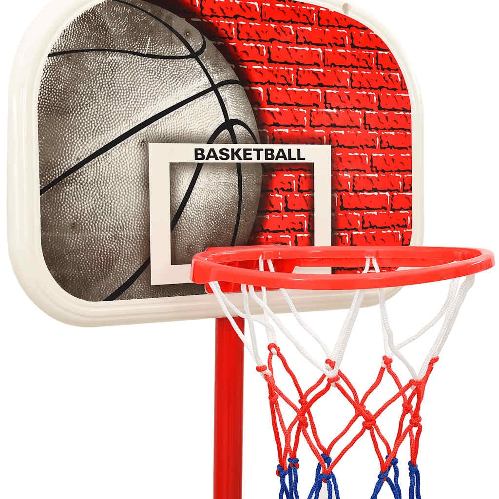 Juego de baloncesto portátil ajustable de 138,5 a 166 cm con cesta, red y pelota para niños, juguete deportivo al aire libre e interior, con soporte para jardín, entrenamiento y ejercicio