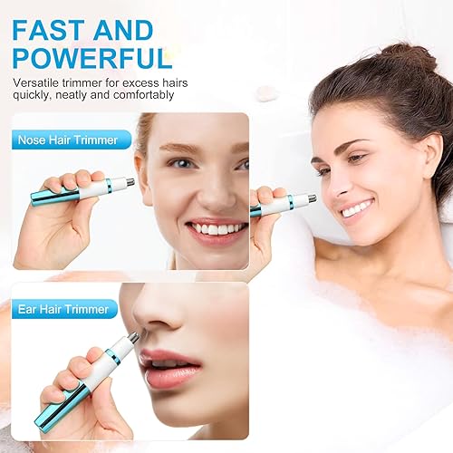 Miniatura 2 de Areyzin Recortadora de pelo de nariz para mujer, potente y versátil, impermeable y fácil de limpiar, compacta y portátil