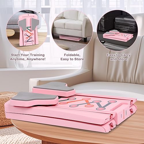 Miniatura 7 de Kit de reformador de tablero de pilates plegable 6 en 1, equipo portátil de gimnasio en casa con bandas de resistencia