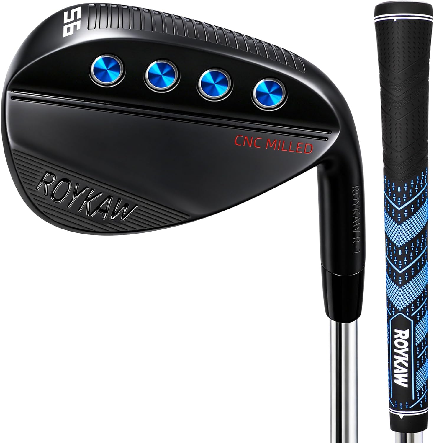 Roykaw Golf Wedge Set, 52 Gap Wedge, 56 Sand Wedge, 60 Lob Wedge, Full CNC Milled Face for Max Backspin, 52 56 60 Golf Wedge Set, Right Hand